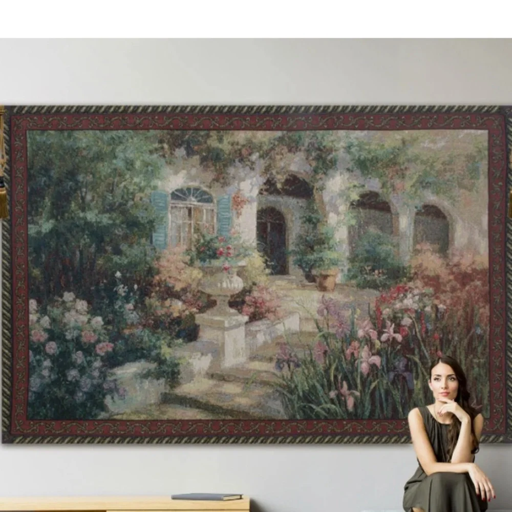 Vall Oxley Charming Garden Scene Tapestry